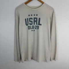 POLO JEANS Co. ポロジーンズ ロンT 長袖Tシャツ プリント ミリタリー ベージュ XLサイズ メンズ 古着 ストリート アメカジ オーバーサイズ