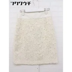 ◇ PEYTON PLACE ペイトンプレイス レース 膝丈 台形 スカート サイズM ベージュ レディース  【中古】 【1106090008724】