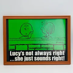 ビンテージ　カレンダー　BOOK ポスター　ピーナッツ『 チャーリーとパティ― 』 1970's　額付　※当時物　オリジナル アメリカ 輸入雑貨　ヴィンテージ　雑誌　アドバタイジング 　アートフレーム　レトロ　 　( AZ2015 )