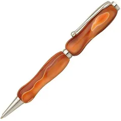 アクリルボールペン/文房具 〔ブラッディオレンジ Orange〕 クロスタイプ 芯：0.7mm 日本製 文具 オフィス用品 『Marble Pen』