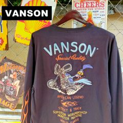 VANSON バンソン ルーニー テューンズ ロードランナー ロンT XXL サイズ キャラクター 刺繍 黒 ブラック 10666