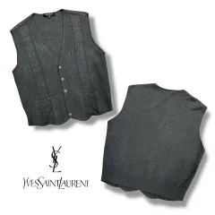 VINTAGE/ Yves Saint Laurent/ ニットベスト / 36 Yves Saint Laurent イブサンローラン ニット ベスト メンズ