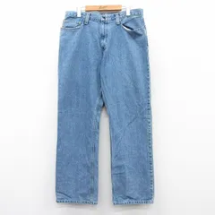 W36/古着 エディーバウアー ジーンズ メンズ コットン 紺 ネイビー デニム 25may09 中古 ボトムス ジーパン Gパン ロング パンツ