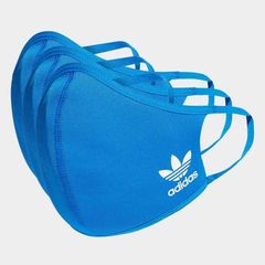 【新品】アディダス adidas マスク フェイスカバー 3枚組 青 トレフォイル　H32391