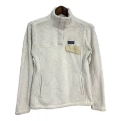 patagonia パタゴニア リツール スナップT フリースジャケット アウトドア ホワイト (レディース M) 中古 古着 S6583