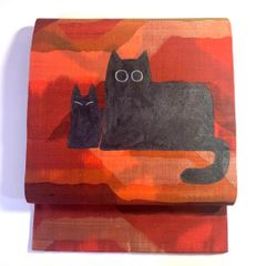キモノマチ 黒猫柄の京袋帯 - メルカリ