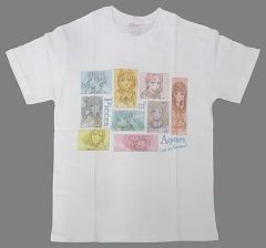 [중고] 의류 Aqours T 셔츠 화이트 프리 사이즈 [러브라이브! 선샤인!! 5주년 전시회 -Pieces of Aqours-]