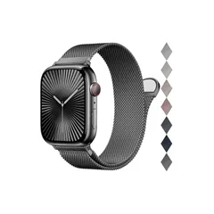 EPULY コンパチブル アップルウォッチバンド 49mm 46mm 45mm 44mm 42mm 41mm 40mm 38mm Apple Watch用のバンド マグネットクラスプ ステンレス鋼 メッシュ 通気 男女兼用 長さ調節 Watch Serie