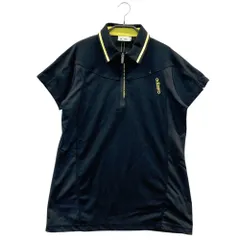 サイズ：O ADIDAS GOLF アディダスゴルフ  ハーフジップ 半袖ポロシャツ  ブラック系 [240101536481] ゴルフウェア レディース ストスト