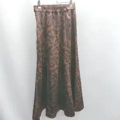 ◇ ⊇Φ PAGEBOY ページボーイ タイダイ調 ロング Aライン スカート サイズフリー ブラウン系 レディース E  【1412260022750】