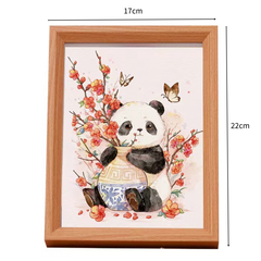 夢結紙 3D貼り絵キット 梅の花パンダ 可愛い プレゼント DIY ペーパークラフト 貼り絵インテリア ゆめむすび