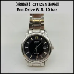 【稼働品】CITIZEN 腕時計 Eco-Drive W.R. 10 bar