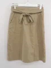 ◇ ◎ PROPORTION BODY DRESSING サイドジップ 膝丈 タイト ナロー スカート サイズ2 ベージュ レディース E  【1303140027654】