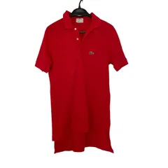 TR7 LACOSTE（ラコステ）半袖ポロシャツ M コットン 赤 レッド レディース トップス