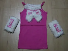 ロニィ roni ロニ ロニー アウトレット 子供服 女の子 M 約 130cm タンクトップ リストバンド ピンク 白 2点 春 夏 ★4 トップス ガールズ 女児 キッズ 【中古】 ユーズド リサイクル 古着 子ども服 こども