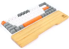 新品 MAMBASNAKE WZ01 リストレスト パソコンキーボード 33CM 竹製パームレスト 天然素材 天然竹 エコ材料 ウッド アームレスト 無垢材触感 水洗いでき 抗菌 防臭 耐摩耗性 人間工学 手首負担軽減 疲労低減 すべり止め付き オフィス メカのサムネイル