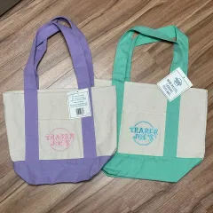 新品 トレーダージョー ミニバッグ 紫 ミント
