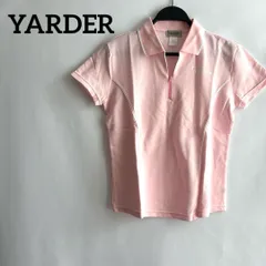 新品未使用YARDERピンクポロシャツ半袖襟付きロゴジップ付きスポーツ夏服L