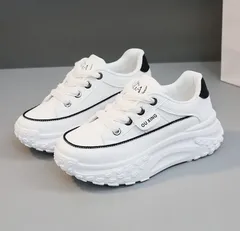 ★厚底スニーカー レディース インヒールシークレットシューズ 運動靴 軽量 美脚 疲れにくい レースアップ 身長アップ