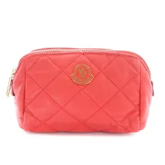 モンクレール MONCLER BEAUTY CASE ポーチ 化粧ポーチ キルティング ラムレザーオレンジ /YBのサムネイル