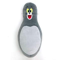 톰과 제리 / 쫄깃한 쿠션 퍼니 아트 / 톰 / 볼링 핀 봉제 인형 회색 재미있는 쿠션