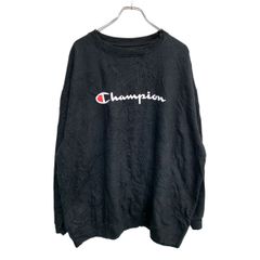 チャンピオン スウェット 黒 ペイント柄 ペンキ 2XL オーバーサイズ 