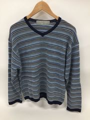 COMME des GARCONS HOMME　　90’s　Vネックボーダーニット　田中オム　ヴィンテージ【M125-20240827-05KS】