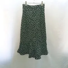 ◇ ◎●未使用●⊂Θ tocco closet 水玉ドット柄 マキシ フレアー スカート サイズM ブラック レディース E  【1409100028089】