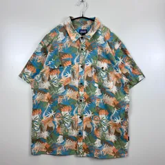 patagonia Steersman shirt 19ss organic cotton 52931SP19 gloha パタゴニア ステアーズマン アロハ 半袖シャツ L 総柄 コットン