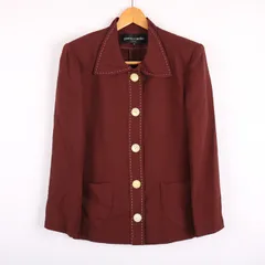 最終価格】pierre cardin 大きなボタン使用立ち衿風ドット柄コート