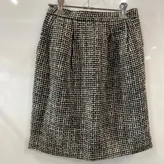 a533⚫︎Techichi⚫︎テチチ⚫︎ツイード⚫︎タイトスカート⚫︎sizeM⚫︎白×黒