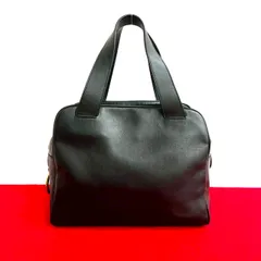極 美品 希少品 CELINE セリーヌ サークルロゴ 金具 チャーム レザー 本革 ハンドバッグ ミニ ボストンバッグ ダークネイビー 74531