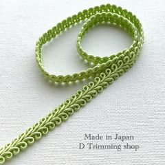 工場直販価格【日本製】30m☆ラメムカデ（リーフ）柄ブレード　ゴールド　反売り 工場直販価格【日本製】4m☆ラメムカデ（リーフ）柄ブレード