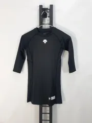 デサント コンプレッション 7部丈 半袖 Tシャツ ブラック xs