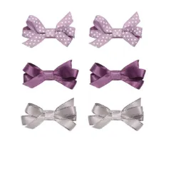 【新着商品】入園、入学お祝い ヘアアクセサリー結婚式 カラフル 弓 誕生日ギフト お宮祭り髪飾り、可愛い 七五三 6個 ヘアアクセサリー卒園式 女の子ヘアアクセサリーキッズオシャレ セット 前髪クリップ ヘアピン子ども (紫の) 安全なヘアクリップベビー LY