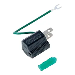 （まとめ買い）サンワサプライ 3P→2P変換アダプタ 3P 1個口 ブラック TAP-AD1BKN 【×5セット】