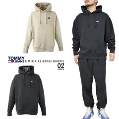 海外限定 TOMMY JEANSトミージーンズ トミーバッジフーディ スエット ユニセックス パーカー ベーシック スウェット シンプル ラウンジウェア 春秋冬【プレゼントに】