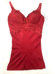 R85　[カヤビューティラボ] ノンワイヤー補整ブラキャミ 実花の欲ばり レーシーブラキャミ  レディース ルージュ 3L（ウ-5）