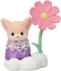 【中古】おもちゃ 6.フェネックの小さい赤ちゃんと大きな花・茎・雲 「シルバニアファミリー 赤ちゃんコレクション 赤ちゃんお花畑のおともだちシリーズ」