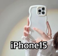 ウェーブケースiPhone15proホワイト新品未使用 人気のウェーブケース
