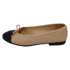 【美品】シャネル フラットパンプス ライオンエンブレム ベルベット 黒 8Q63 美品】シャネル フラットパンプス ライオンエンブレム