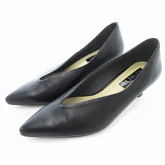 ルタロン Le Talon パンプス レザー ポインテッドトゥ ハイヒール 22.5cm 黒 ブラック /UD