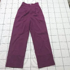 ◇ Θ MOUSSY マウジー シンプル系 ハイウェストワイドパンツ サイズ0 ワインレッド系 レディース E  【1508250000461】