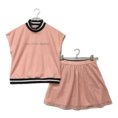 中古 レディース ジュン＆ロペ JUN&ROPE セットアップ L ピンク 春夏 モックネック×スカート
