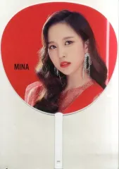 【中古】うちわ(女性) ミナ うちわ(RED) 「TWICE WORLD TOUR 2019 ”TWICELIGHTS” IN JAPAN」 FC会員限定