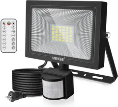 新品 MEIKEE【2023年改良 リモコン操作】センサーライト 屋外 人感センサーライト 防犯照明 30W 3000LM 投光器 常時点灯機能 無段階調光 PIR人感 検出距離調整 昼白色6500K 超高輝度 駐車場 玄関灯 倉庫 屋内 町内の防犯に IP6