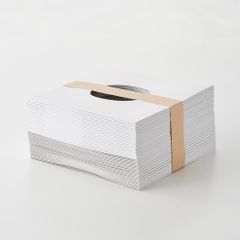 7インチ（EP）レコードジャケット厚紙スリーブ穴空き50枚セット (白)