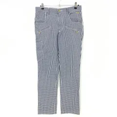 エドウィンゴルフ パンツ ネイビー×白 ギンガムチェック 複数ポケット メンズ M ゴルフウェア EDWIN GOLF