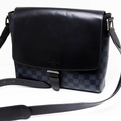 ルイヴィトン　ダミエ・コバルト　ニューポート・メッセンジャーPM　ショルダーバッグ　斜め掛け　PVC　レザー　N41587