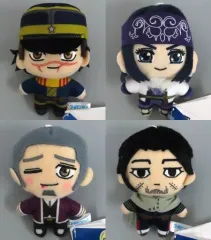 【中古】ぬいぐるみマスコット・ぬいぐるみバッジ 全4種セット モアプラスマスコットVol.1 「ゴールデンカムイ」